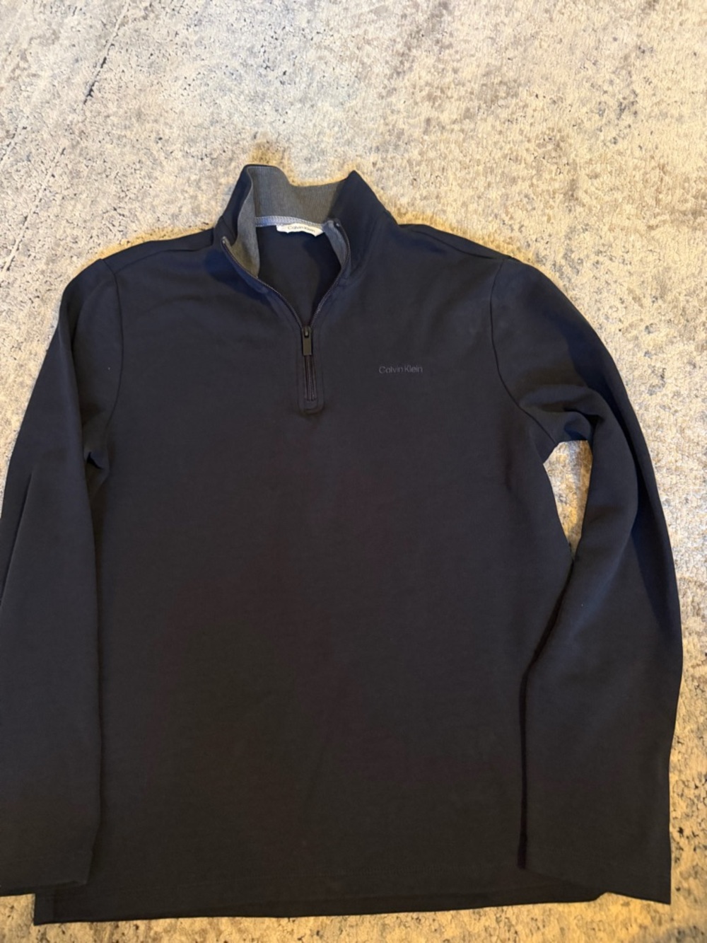 Calvin Klein Dark Blue Embroidered Quarter Zip